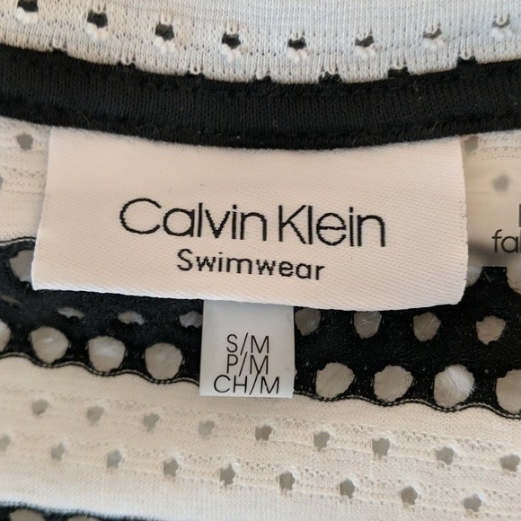 Calvin Klein Black and White Swimsuit Cover-Up S/M - Picture 9 of 9